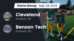 Recap: Cleveland  vs. Benson Tech  2018
