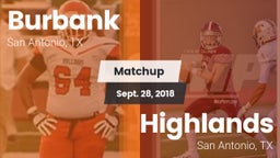 Matchup: Burbank  vs. Highlands  2018