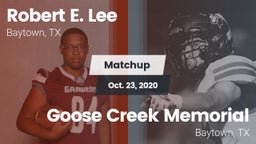 Matchup: Lee  vs. Goose Creek Memorial  2020