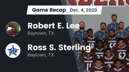 Recap: Robert E. Lee  vs. Ross S. Sterling  2020