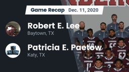 Recap: Robert E. Lee  vs. Patricia E. Paetow  2020
