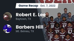 Recap: Robert E. Lee  vs. Barbers Hill  2022