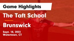 The Taft School vs Brunswick  Game Highlights - Sept. 18, 2022