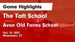 The Taft School vs Avon Old Farms School Game Highlights - Oct. 19, 2022