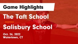 The Taft School vs Salisbury School Game Highlights - Oct. 26, 2022