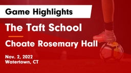 The Taft School vs Choate Rosemary Hall  Game Highlights - Nov. 2, 2022