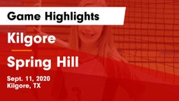 Kilgore  vs Spring Hill  Game Highlights - Sept. 11, 2020