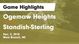 Ogemaw Heights  vs Standish-Sterling  Game Highlights - Dec. 5, 2018