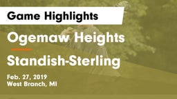 Ogemaw Heights  vs Standish-Sterling  Game Highlights - Feb. 27, 2019