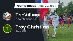 Recap: Tri-Village  vs. Troy Christian  2021