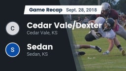 Recap: Cedar Vale/Dexter  vs. Sedan  2018