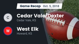 Recap: Cedar Vale/Dexter  vs. West Elk  2018