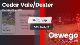 Matchup: Cedar Vale/Dexter Hi vs. Oswego  2018