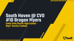 Cedar Vale/Dexter football highlights South Haven @ CVD #10 Brogan Myers