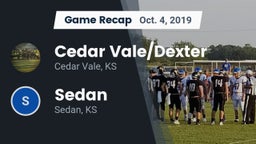 Recap: Cedar Vale/Dexter  vs. Sedan  2019