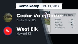Recap: Cedar Vale/Dexter  vs. West Elk  2019