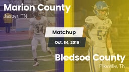 Matchup: Marion County High vs. Bledsoe County  2016
