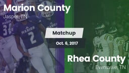 Matchup: Marion County High vs. Rhea County  2017