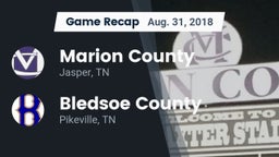 Recap: Marion County  vs. Bledsoe County  2018