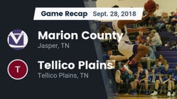 Recap: Marion County  vs. Tellico Plains  2018