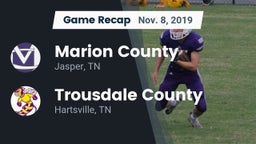 Recap: Marion County  vs. Trousdale County  2019