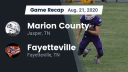 Recap: Marion County  vs. Fayetteville  2020