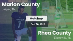 Matchup: Marion County High vs. Rhea County  2020