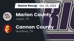 Recap: Marion County  vs. Cannon County  2023