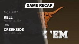 Recap: Kell  vs. Creekside  2017