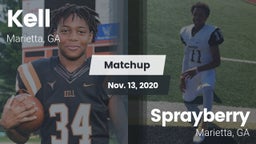 Matchup: Kell  vs. Sprayberry  2020