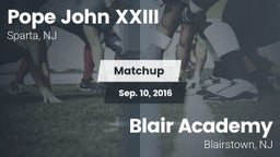 Matchup: Pope John XXIII vs. Blair Academy 2016
