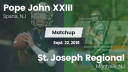 Matchup: Pope John XXIII vs. St. Joseph Regional  2018