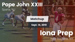 Matchup: Pope John XXIII vs. Iona Prep  2019