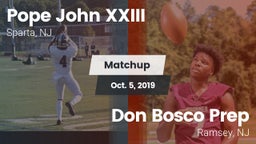 Matchup: Pope John XXIII vs. Don Bosco Prep  2019