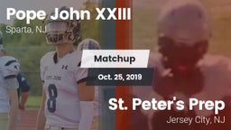 Matchup: Pope John XXIII vs. St. Peter's Prep  2019