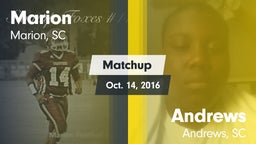 Matchup: Marion  vs. Andrews  2016