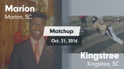 Matchup: Marion  vs. Kingstree  2016