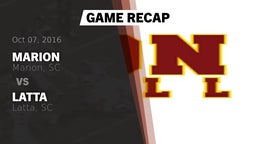 Recap: Marion  vs. Latta  2016