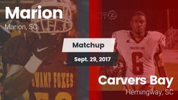 Matchup: Marion  vs. Carvers Bay  2017