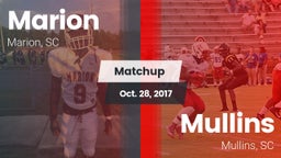 Matchup: Marion  vs. Mullins  2017