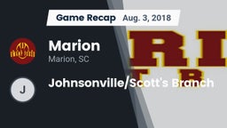 Recap: Marion  vs. Johnsonville/Scott's Branch 2018