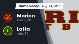 Recap: Marion  vs. Latta  2018