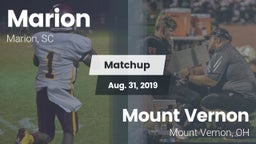 Matchup: Marion  vs. Mount Vernon  2019