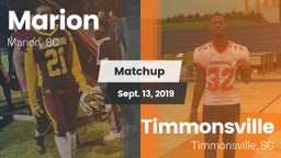 Matchup: Marion  vs. Timmonsville  2019