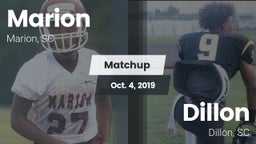 Matchup: Marion  vs. Dillon  2019