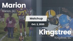 Matchup: Marion  vs. Kingstree  2020