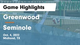 Greenwood   vs Seminole  Game Highlights - Oct. 4, 2022