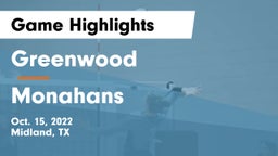 Greenwood   vs Monahans  Game Highlights - Oct. 15, 2022
