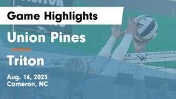 Union Pines  vs Triton Game Highlights - Aug. 16, 2023