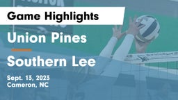 Union Pines  vs Southern Lee Game Highlights - Sept. 13, 2023